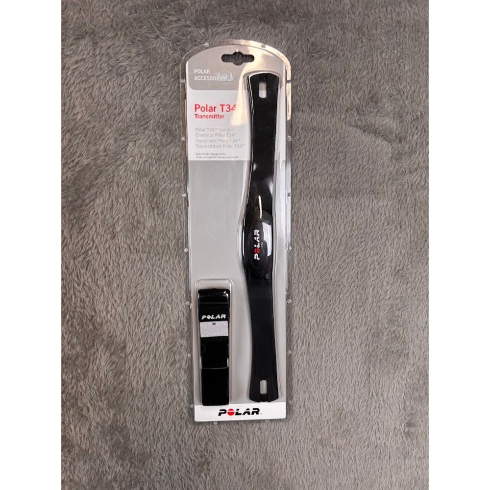 Polar T34 Heart Rate Transmitter and Chest Strap Set Black 392027802 New